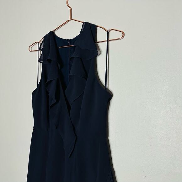 C/MEO COLLECTIVE Be About You Navy V-Neckline Long Gown Dress Size Medium - Picture 15 of 15